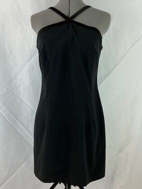 Caché Black Halter Body-con Women's Dress size L